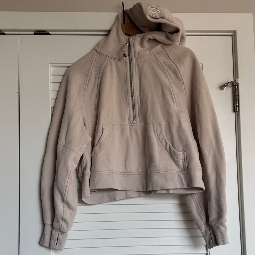 Lulu lemon scuba quarter zip hoodie - cream